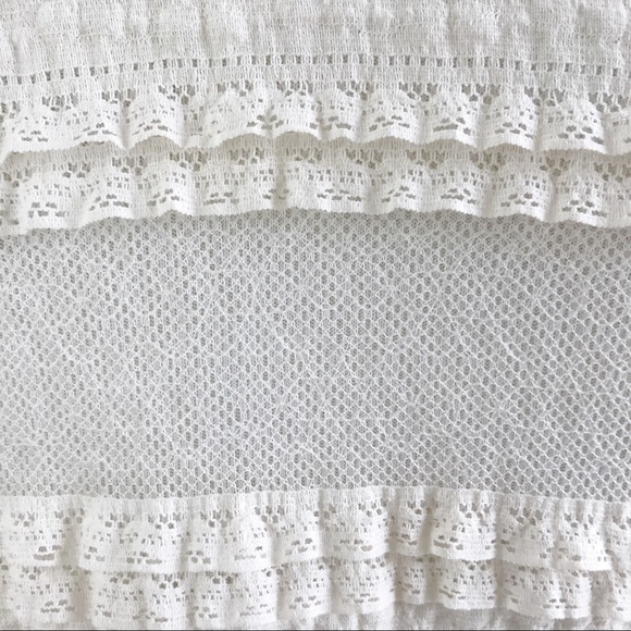 Rachel Rachel Roy Lace Sheer Cream Long Sleeve Top - Picture 6 of 8